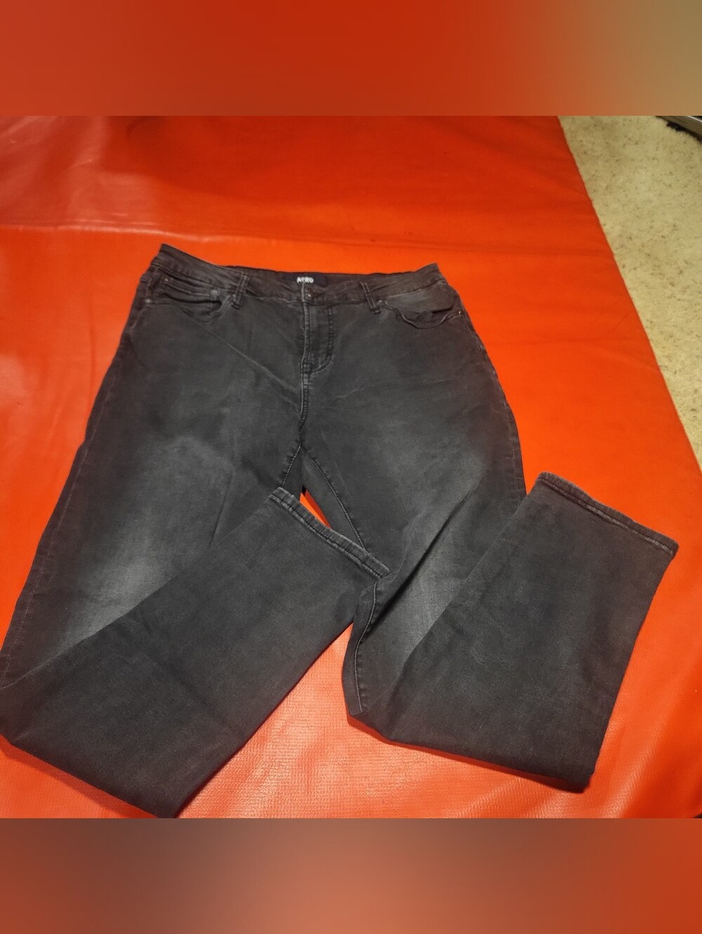 Men's 2019 Aero Jeans Slim Black Stretch 5 Pocket Size 33x32